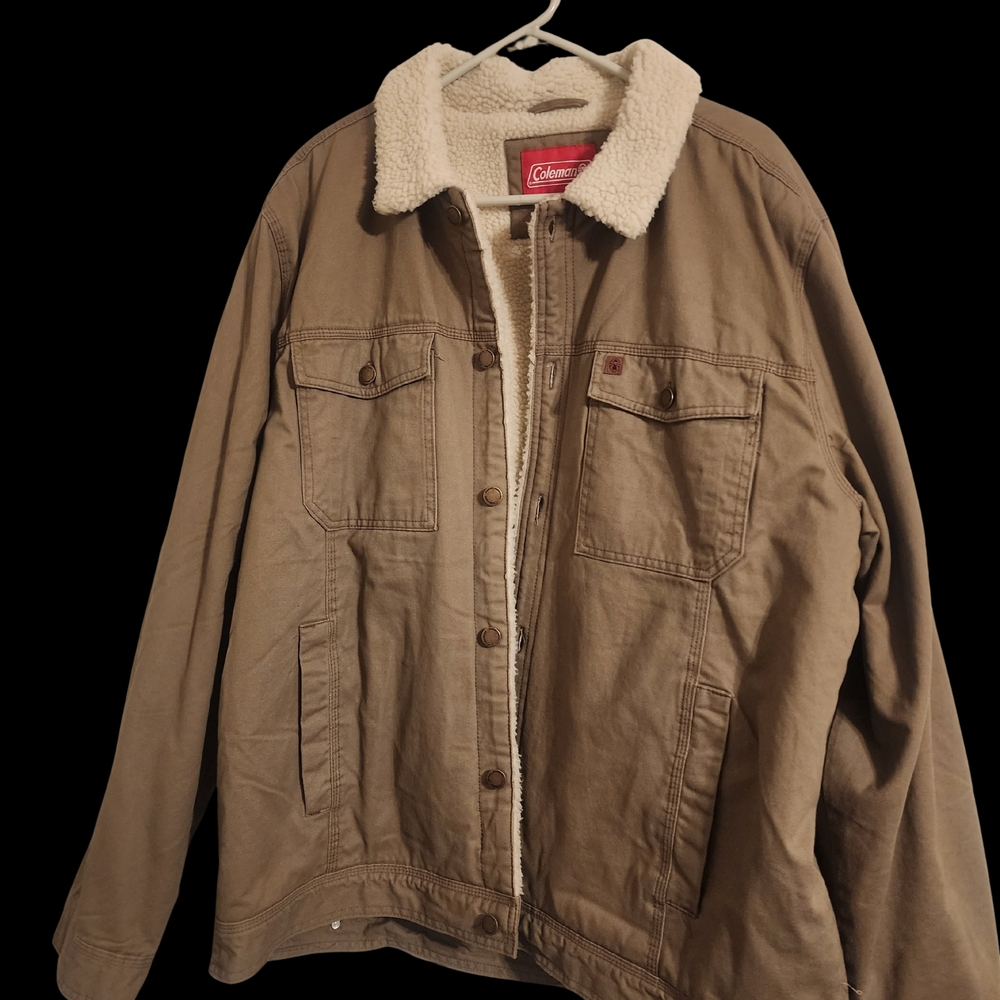 Colemans Men's Tan Sherpa-Lined Jacket